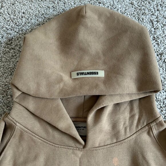 Fear of God Essentials Mens Sz Medium Tan Hoodie Sweaters - Picture 5 of 10